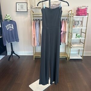 Strapless black jumpsuit